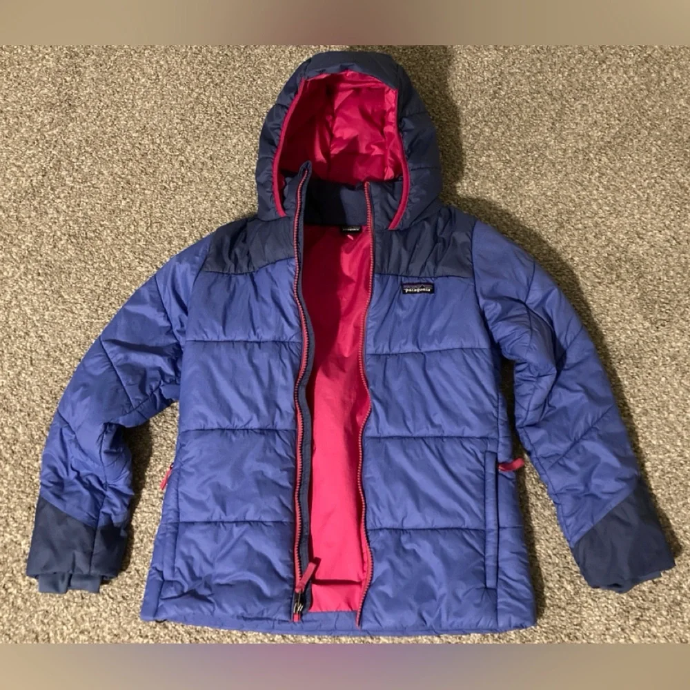 Patagonia Kids Insulated Hooded Puffer Jacket – Size 10 - Picture 6 of 6
